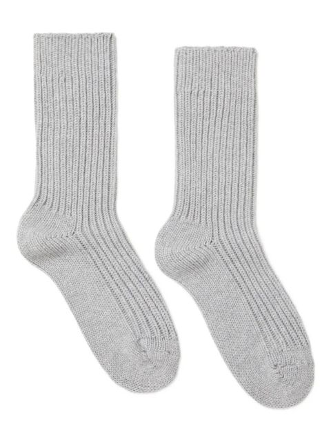 Alanui ribbed cashmere socks - Grey - zdjęcie produktu nr 1