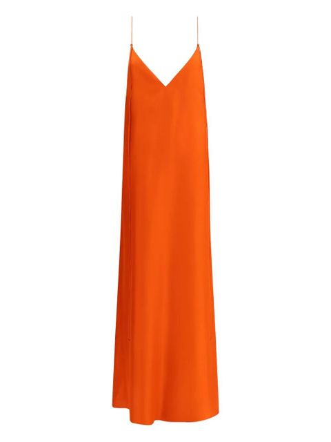 Róhe spaghetti-strap V-neck dress - Orange