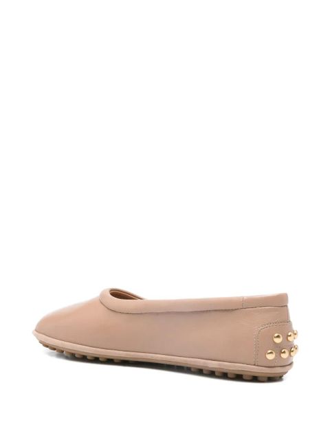 Tod's stud-detail ballet flat - Neutrals