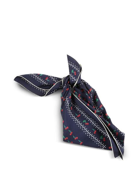 Valentino Garavani Cherryfic silk scarf - Blue - zdjęcie produktu nr 1