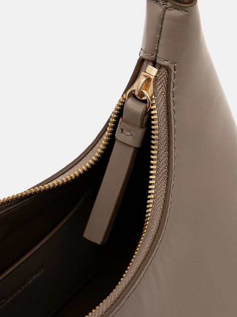 Calvin Klein torebka skórzana kolor beżowy LV04F3263G