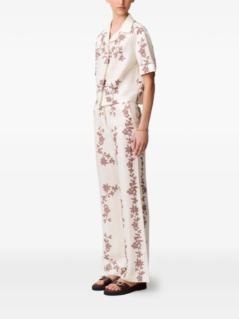 Claudie Pierlot floral straight trousers - Neutrals