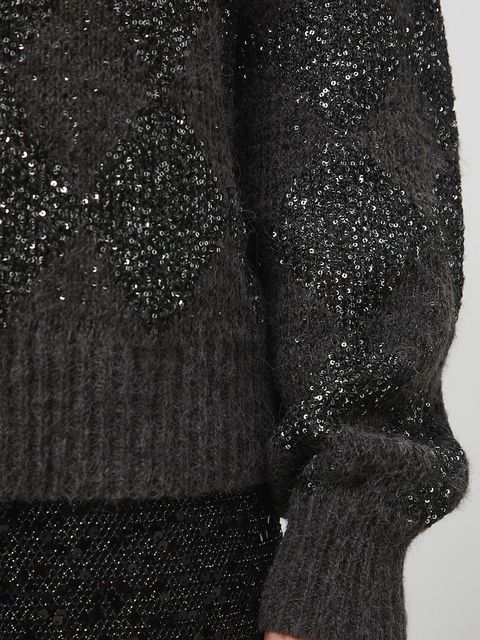 Medicine sweter z domieszką wełny damski kolor szary ciepły