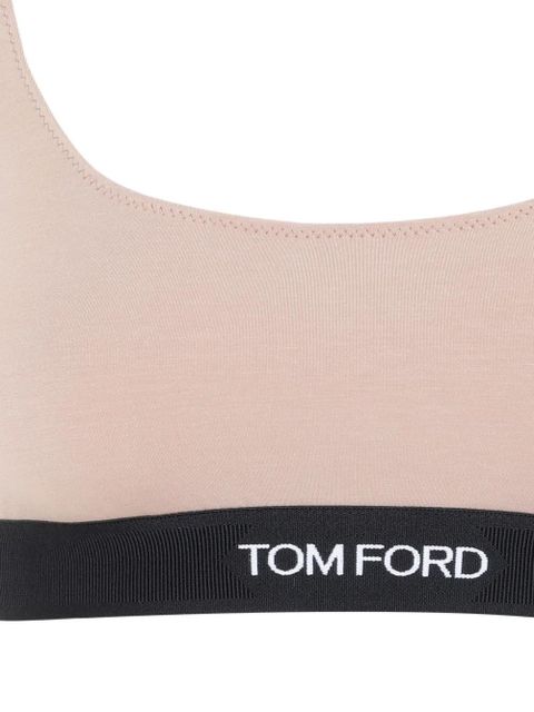 TOM FORD logo-detail bra - Neutrals