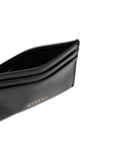 ISABEL MARANT Chiba leather card holder - Black