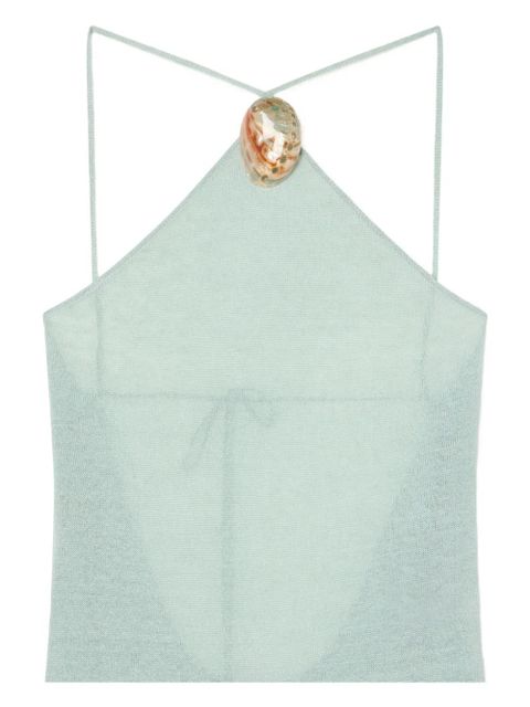 Alanui halterneck maxi dress - Green