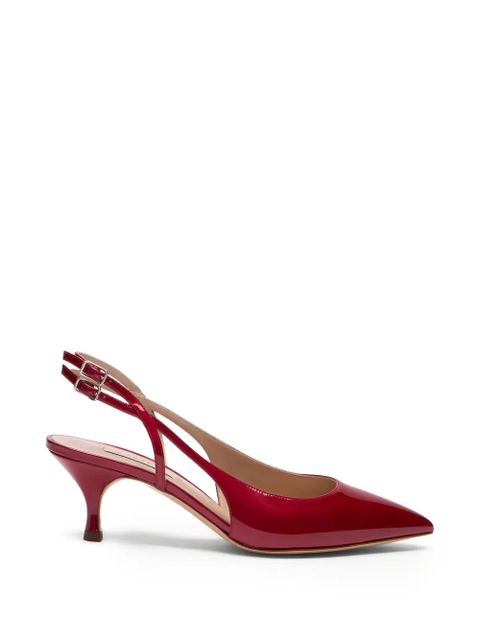 Casadei Julia Destalonados pointed buckle strap pumps - Red - zdjęcie produktu nr 1