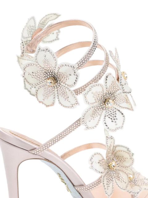 René Caovilla floral-embellished sandals - Pink
