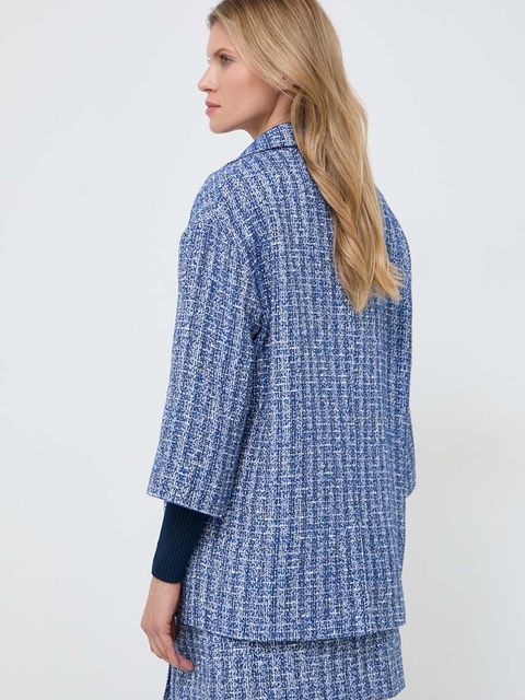 Custommade marynarka Grace kolor niebieski jednorzędowa wzorzysta 999830868