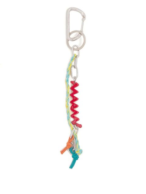 Marni metal-symbol twisted-cord keyring - Silver - zdjęcie produktu nr 1