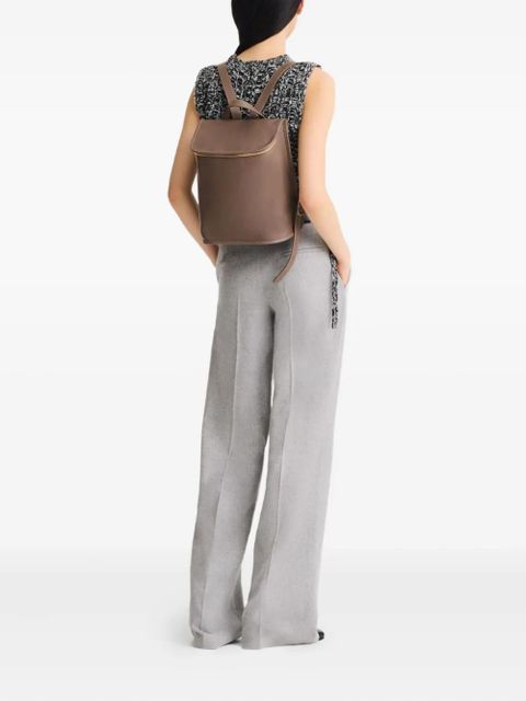 Longchamp Le Foulonné M leather backpack - Brown - zdjęcie produktu nr 2