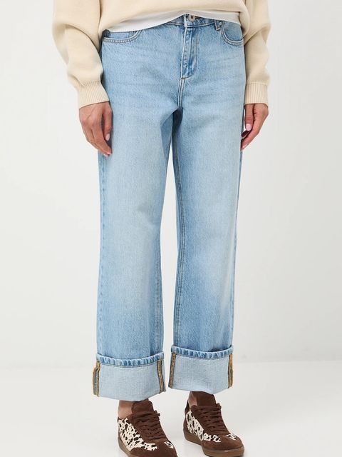 Medicine jeansy bawełniane damskie kolor niebieski - zdjęcie produktu nr 2