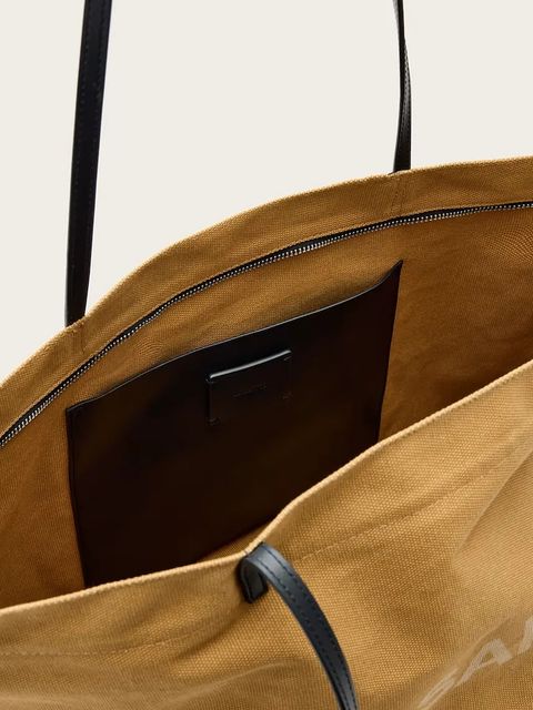 AllSaints torebka bawełniana SERAFINA kolor beżowy W323XC