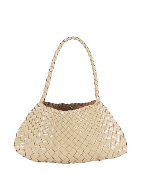 DRAGON DIFFUSION Rosanna braided-handle shoulder bag - Neutrals