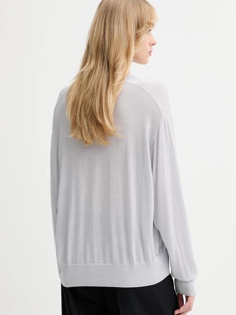 IRO sweter z wełną damski kolor szary lekki WP12HARU