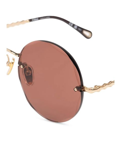 Chloé Eyewear oversized round-frame sunglasses - Gold