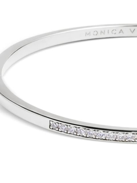 Monica Vinader Essential diamond bangle bracelet - Silver