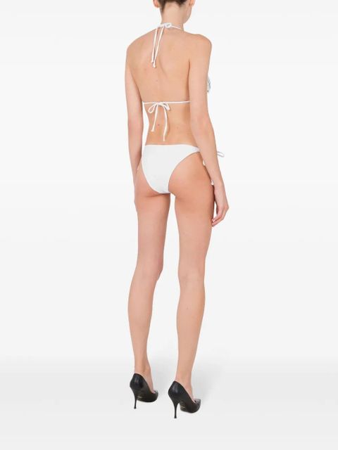 Moschino logo-print bikini top - White