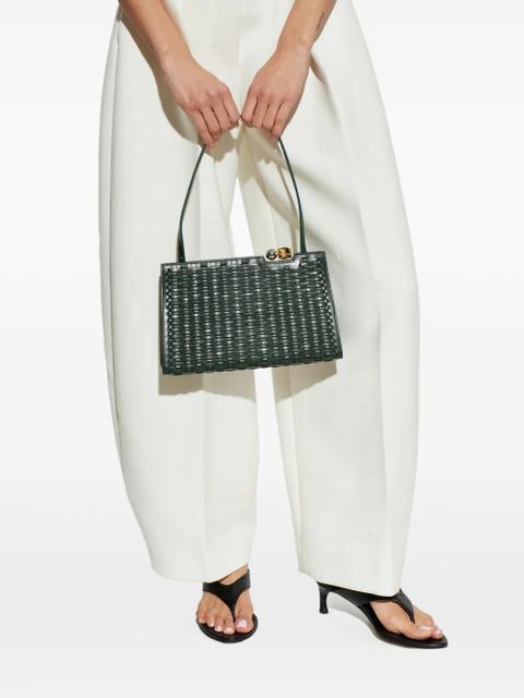 Jacquemus Salon woven leather tote bag - Green