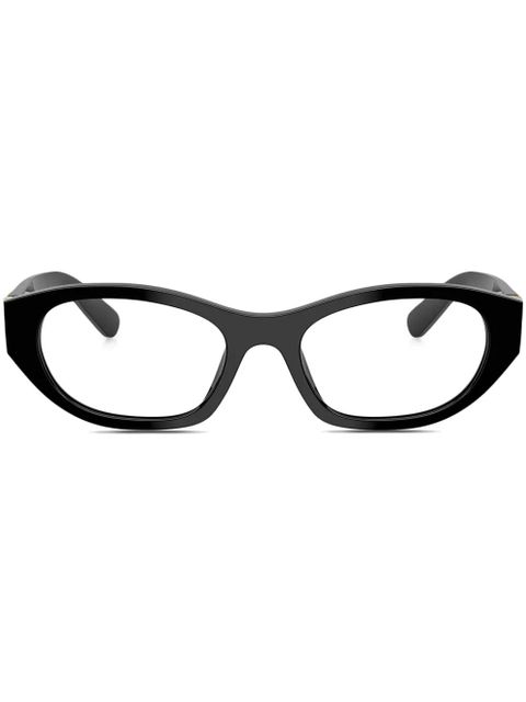 Miu Miu Eyewear oval-frame glasses - Black - zdjęcie produktu nr 1