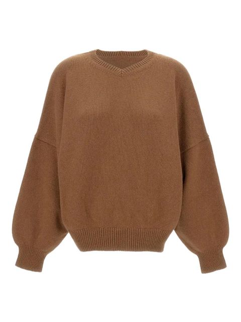 KHAITE crew-neck long-sleeve sweater - Brown - zdjęcie produktu nr 1