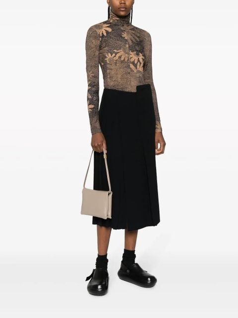 Marni Prisma leather clutch bag - Brown - zdjęcie produktu nr 2