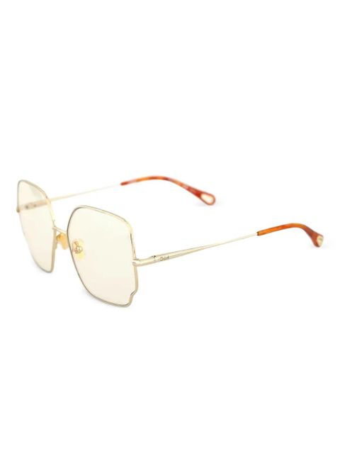 Chloé geometric-frame sunglasses - Gold