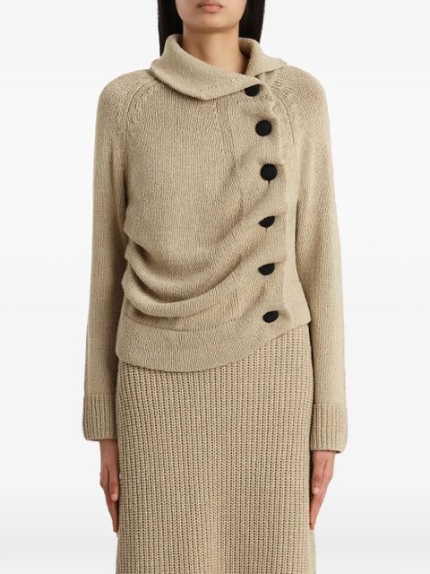 KHAITE front buttton cardigan - Neutrals - zdjęcie produktu nr 1