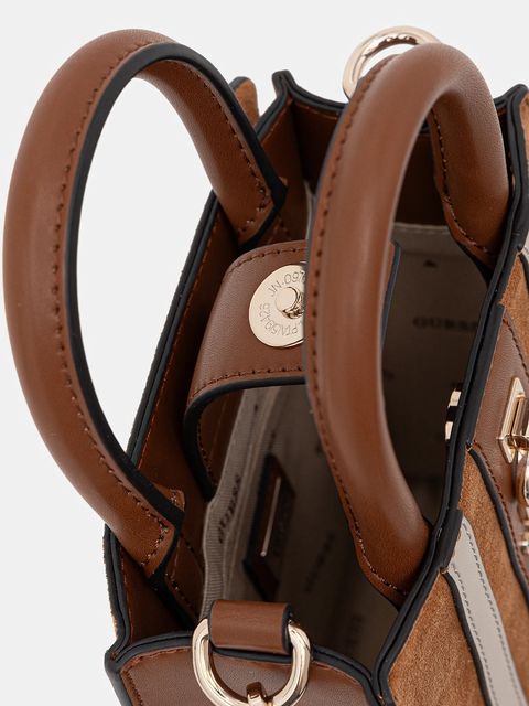 Guess torebka skórzana ERENIA kolor brązowy HWSB78 38750