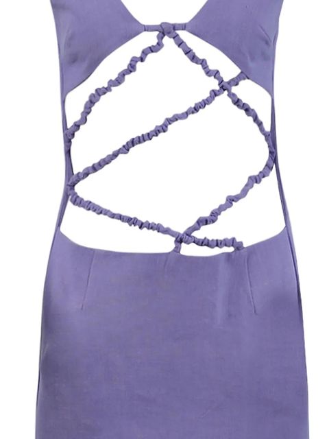 Christopher Esber Lattice midi dress - Purple - zdjęcie produktu nr 2