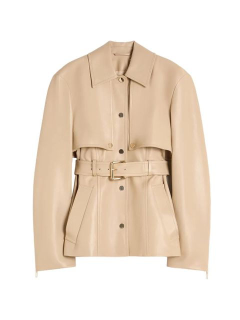 Sportmax leather two-piece jacket - Neutrals - zdjęcie produktu nr 1