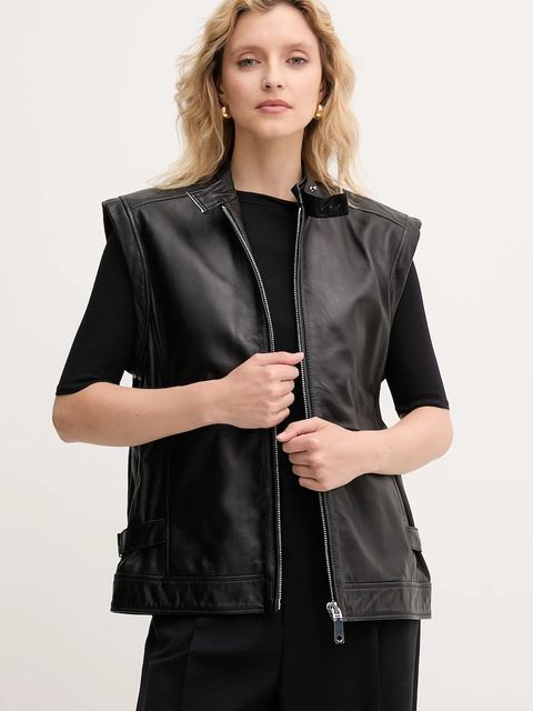 MAX&Co. ramoneska skórzana kolor czarny przejściowa 2526446021200