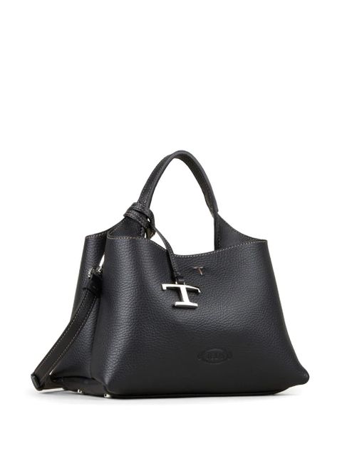 Tod's logo-pendant leather tote bag - Black - zdjęcie produktu nr 2