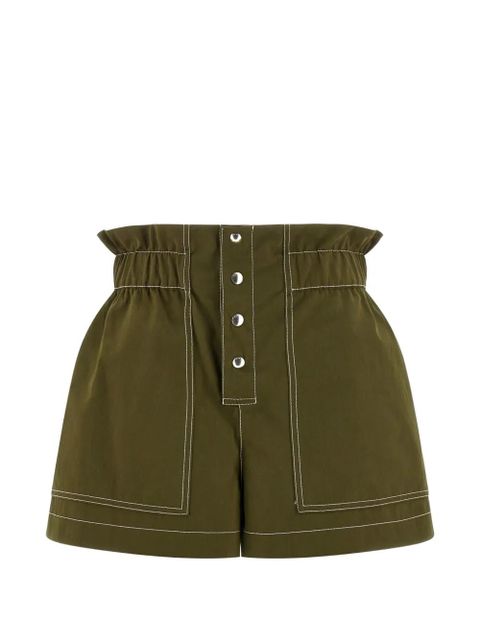 Marni contrast-stitching shorts - Green - zdjęcie produktu nr 1