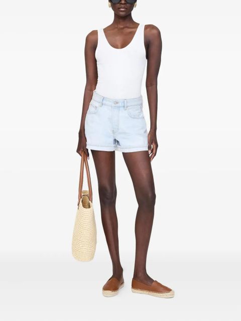 ANINE BING Paloma logo-embossed espadrilles - COG1 BROWN