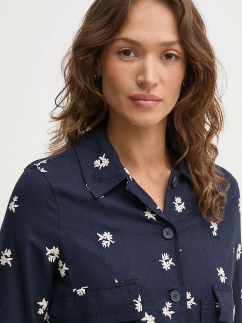 Pepe Jeans kurtka z domieszką lnu GEORGINA