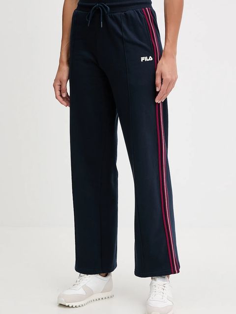 Fila dres bawełniany damski kolor granatowy FPW4216