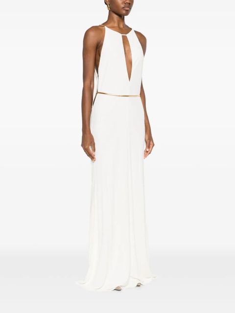 TOM FORD belted maxi dress - White