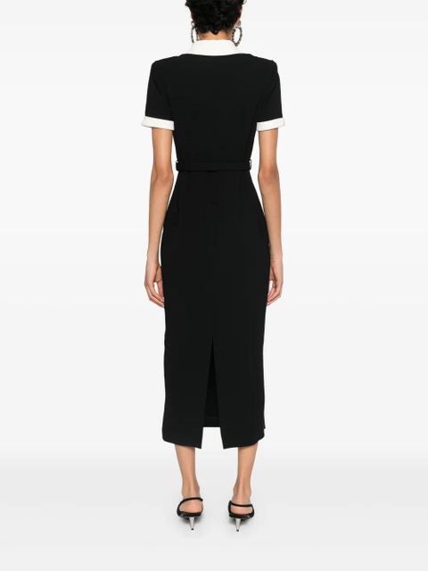 Self-Portrait crepe midi dress - Black