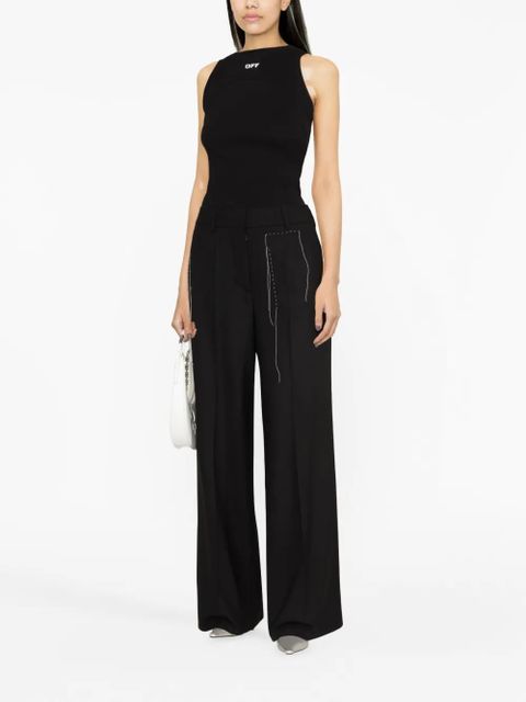 Off-White wide-leg tailored trousers - Black - zdjęcie produktu nr 2