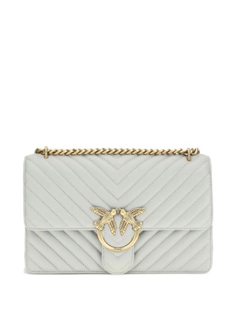 PINKO medium Love One chevron-quilted shoulder bag - Grey - zdjęcie produktu nr 1