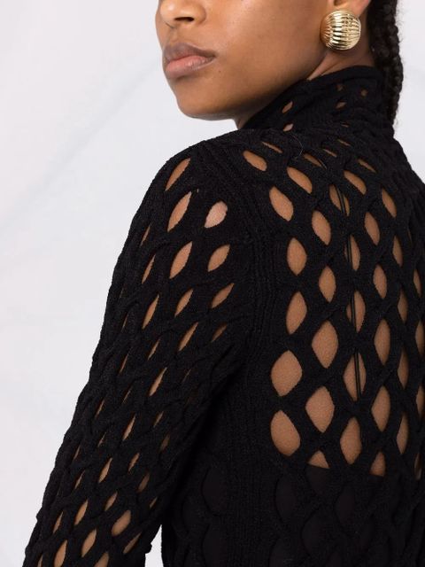 Valentino Garavani net knitted top - Black