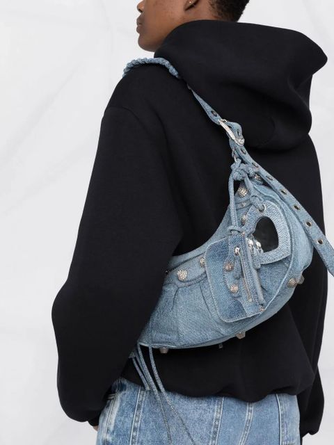 Balenciaga Le Cagole denim shoulder bag - Blue