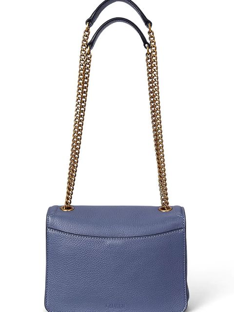 Lauren Ralph Lauren torebka skórzana kolor niebieski 431974552 - zdjęcie produktu nr 2