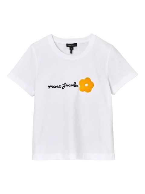 Marc Jacobs logo flower appliqué tee - White - zdjęcie produktu nr 1