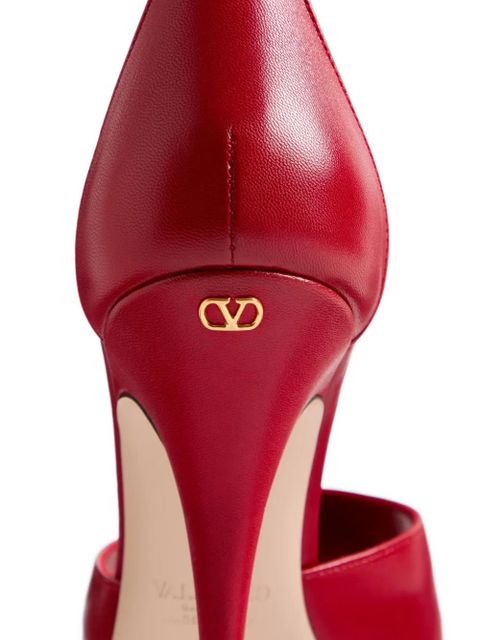 Valentino Garavani 105mm Drip Rose crystal-embellished sandals - Red