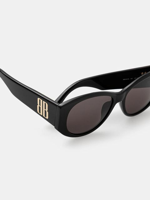Balenciaga okulary przeciwsłoneczne damskie kolor czarny BB0455S