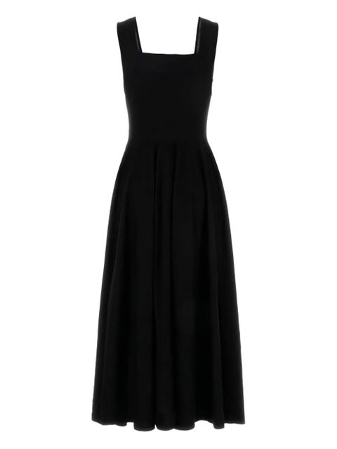 KHAITE Jodie sleeveless square-neck dress - Black
