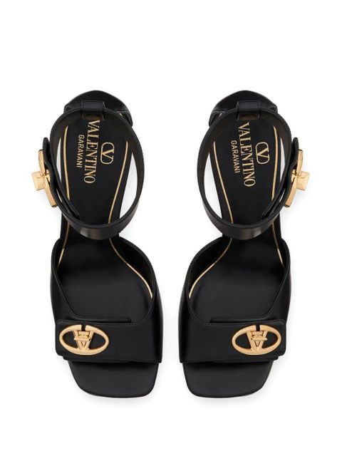 Valentino Garavani VLogo 100mm leather sandals - Black