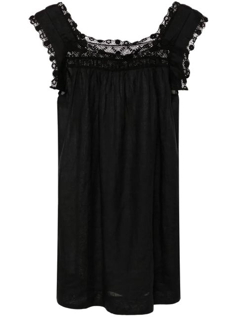 DÔEN Almadia lace-trim dress - Black - zdjęcie produktu nr 1